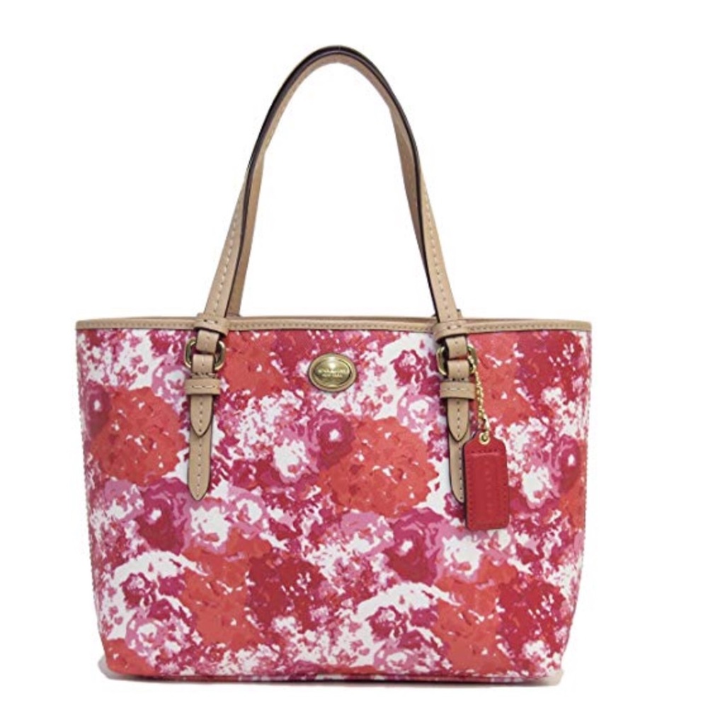 COACH PEYTON FLORAL PRINT TOP HANDLE TOTE